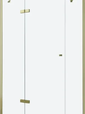 Poslední Šance Sprchový kout ROMA 70x70 cm - zlatý - čiré sklo