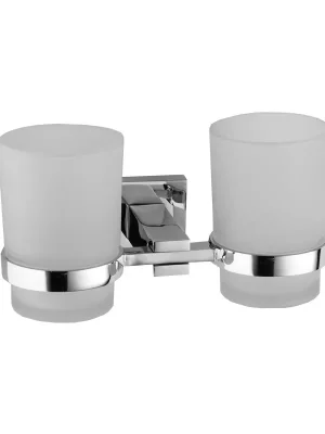 Závěsný dvojitý kulatý držák kartáčků MEXEN VANE - kov/sklo - chromový, 7020952-00 Omezená Nabídka