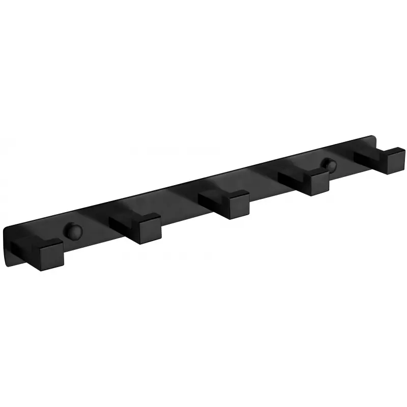 Originální Koupelnový věšák na ručníky MEXEN HOOK s 5 háčky - černý matný, 709265-70