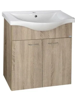 Sleva KERAMIA FRESH umyvadlová skříňka 60,6x74x34cm, dub platin