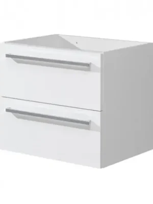 Nová Kolekce MEREO | BINO | koupelnov&aacute; skř&iacute;ňka 605x528x458 mm |  spodn&iacute; |  leskl&aacute; b&iacute;l&aacute; |  2 z&aacute;suvky