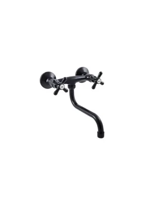 Novinka MORAVA RETRO dřezová/umyvadlová baterie, černá matná, MK101.5/21CMAT