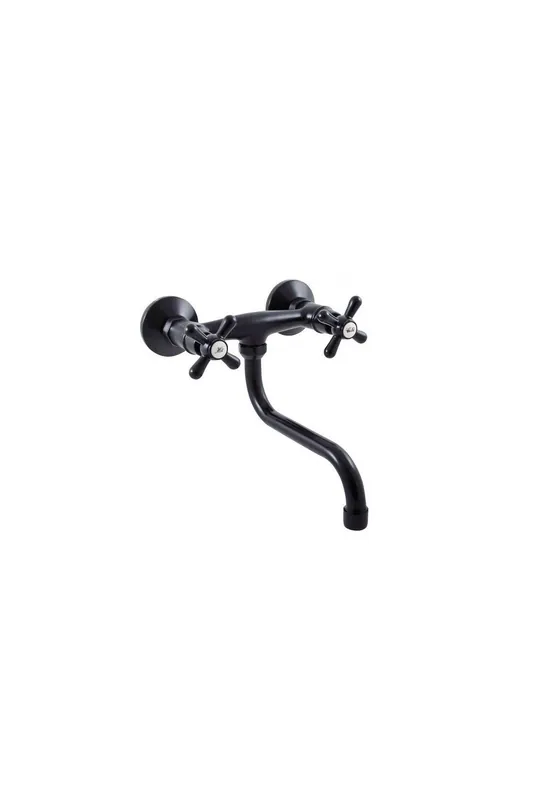 Novinka MORAVA RETRO dřezová/umyvadlová baterie, černá matná, MK101.5/21CMAT