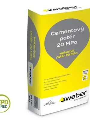 Potěr cementový Weber bat potěr 20 Mpa 25 kg Koupit Online