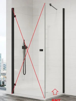 Výhodná Nabídka Ronal, ANNEA Black Line boční stěna, černá mat, sklo čiré ANT / ANTW