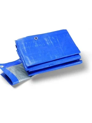 Novinka Průmyslová ochranná plachta s oky 180 g modro šedá