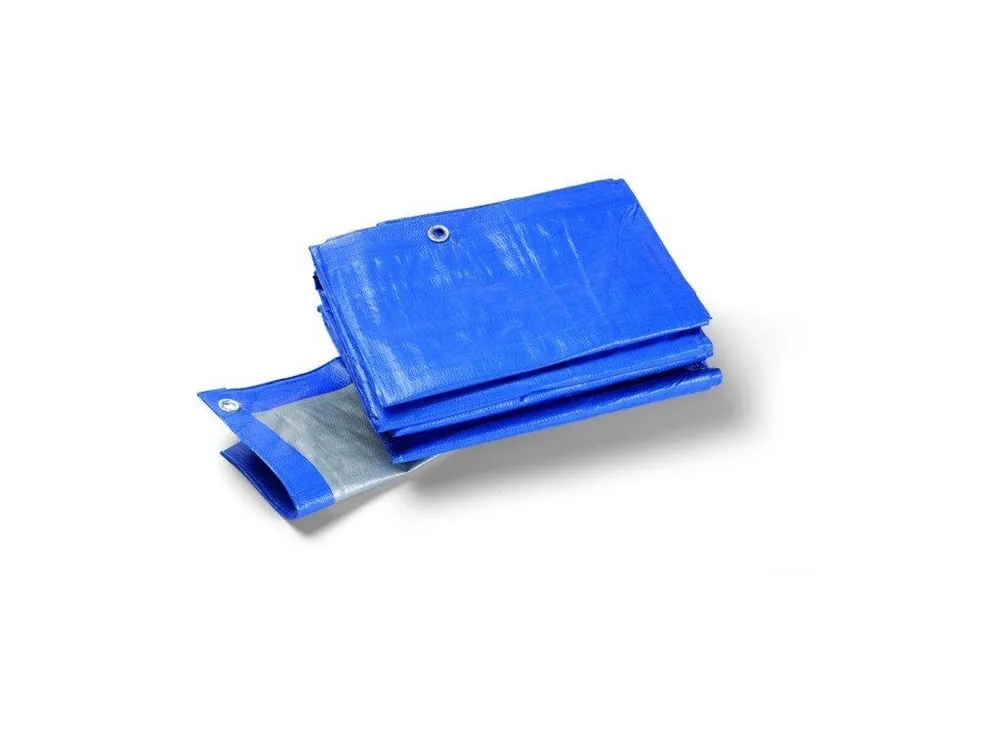 Novinka Průmyslová ochranná plachta s oky 180 g modro šedá