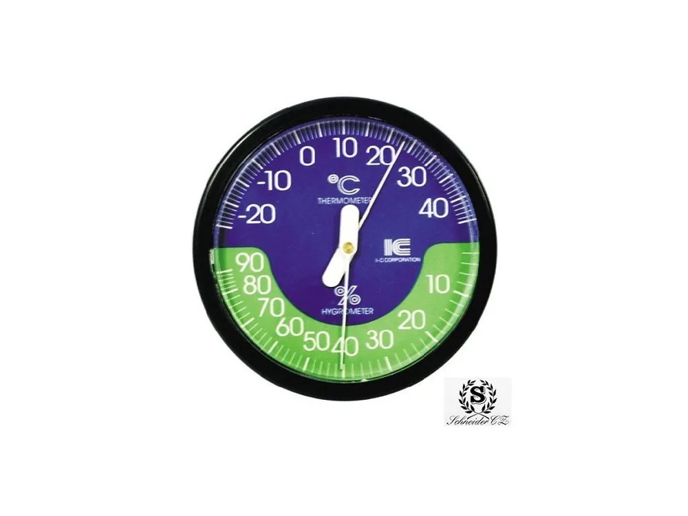 Značkový SCHNEIDER Teploměr + vlkoměr kulatý, pr. 108 mm