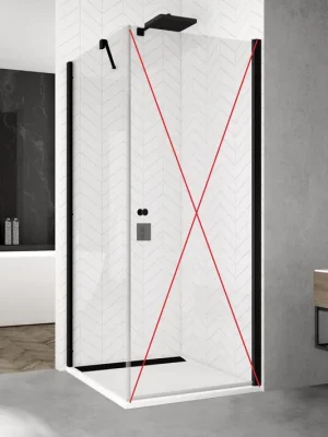 Ronal, SOLINO Black Line boční stěna v 90° SOLT1 š. 120 cm Odeslání Ihned