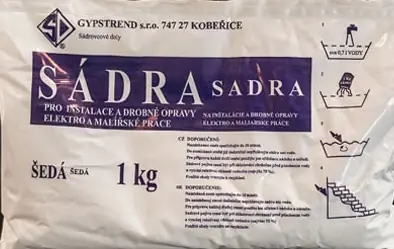 Ihned K Objednání Sádra stavební šedá 1 kg