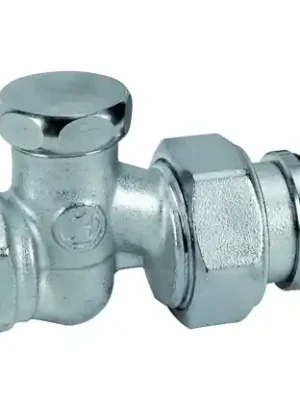 Výprodej Giacomini R17TG Regulační radiátorové šroubení, přímé, chrom, gumové těsnění