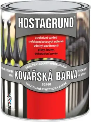 BaL HOSTAGRUND S2160 nátěr na železo 0950 kovář.čerň 0,6l Cenová Bomba