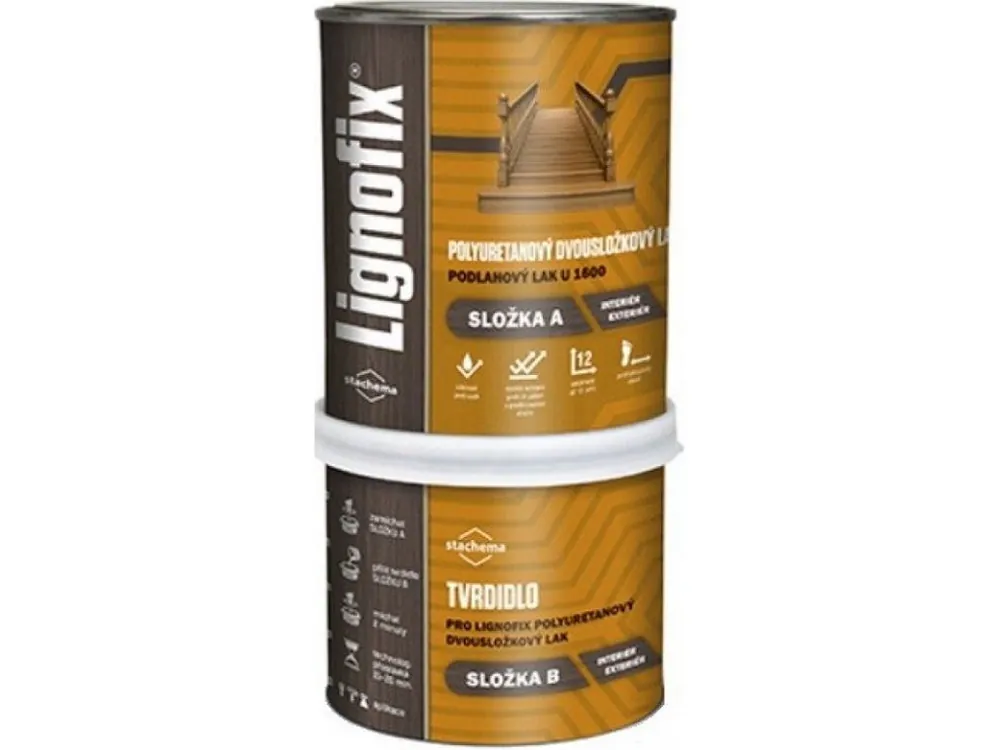 LIGNOFIX® U1600 Polyuretanový dvousložkový lak, sada Autentický