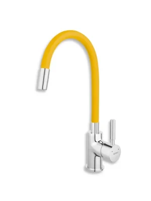 NOVASERVIS dřezová stojánková baterie s elastickým ramenem, žlutá-chrom, 70710,0ZL Cenově Výhodný