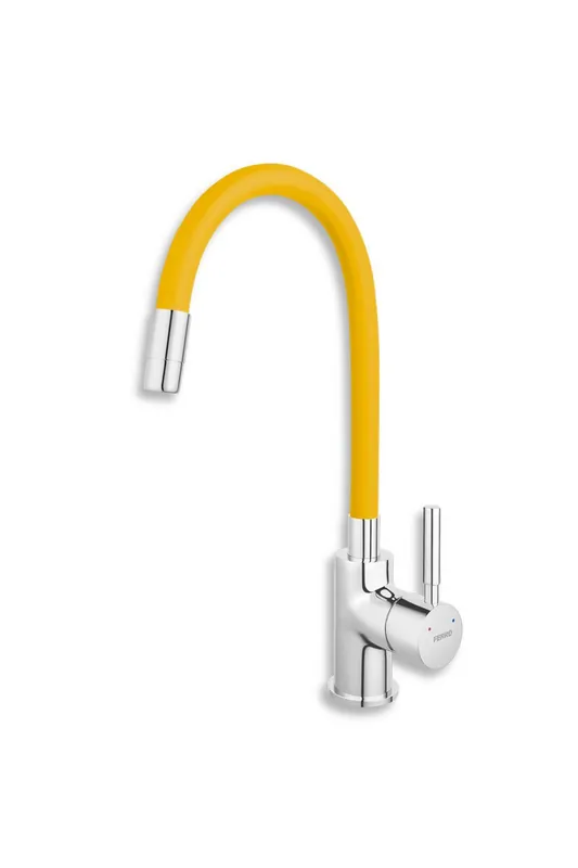NOVASERVIS dřezová stojánková baterie s elastickým ramenem, žlutá-chrom, 70710,0ZL Cenově Výhodný