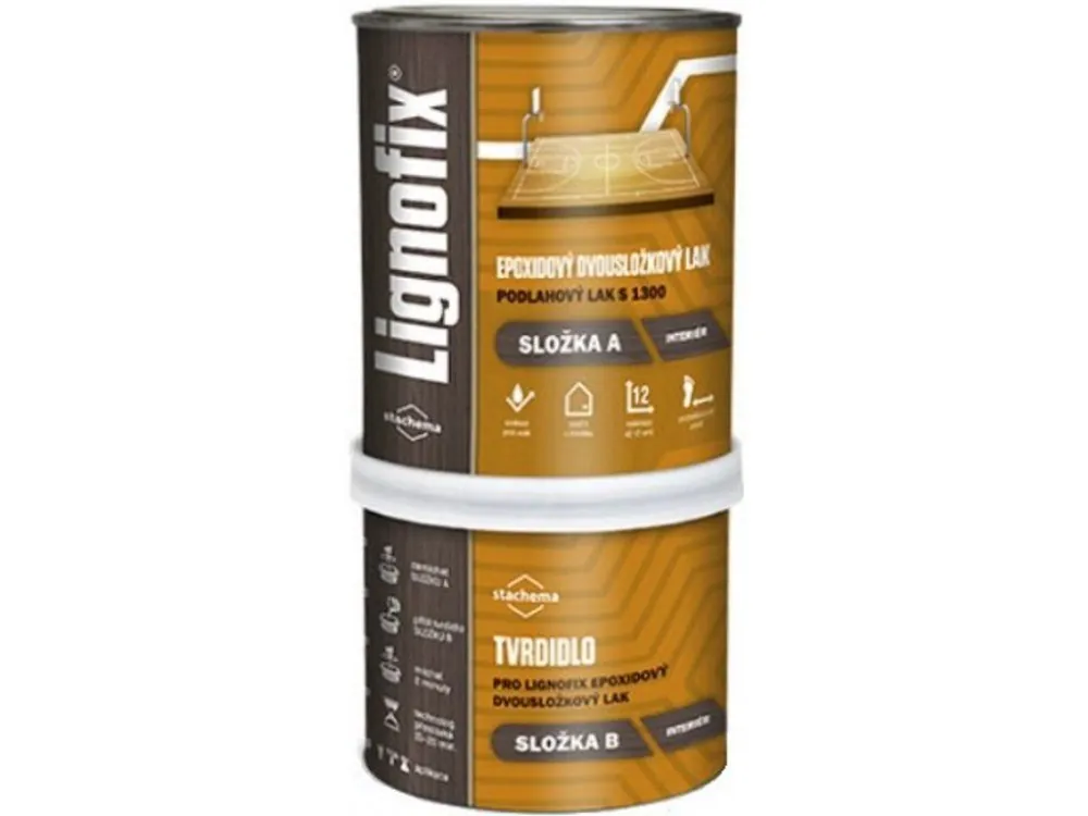 Značkový LIGNOFIX® S1300 Epoxidový dvousložkový lak, sada
