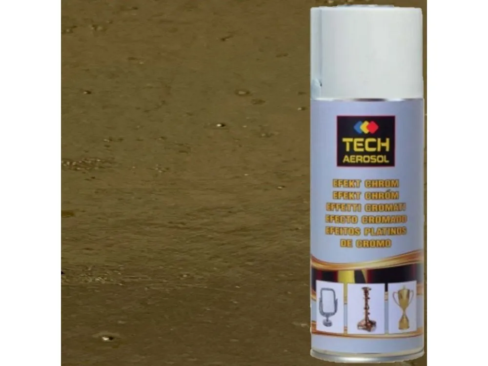 TECH AEROSOL® EFEKT CHROM Barva ve spreji, pozlacená, 400 ml Doprava Zdarma