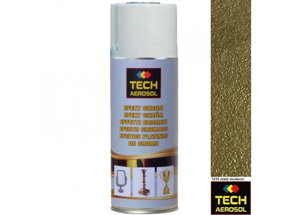 TECH AEROSOL® EFEKT CHROM Barva ve spreji, zlatá moderní, 400 ml Originální