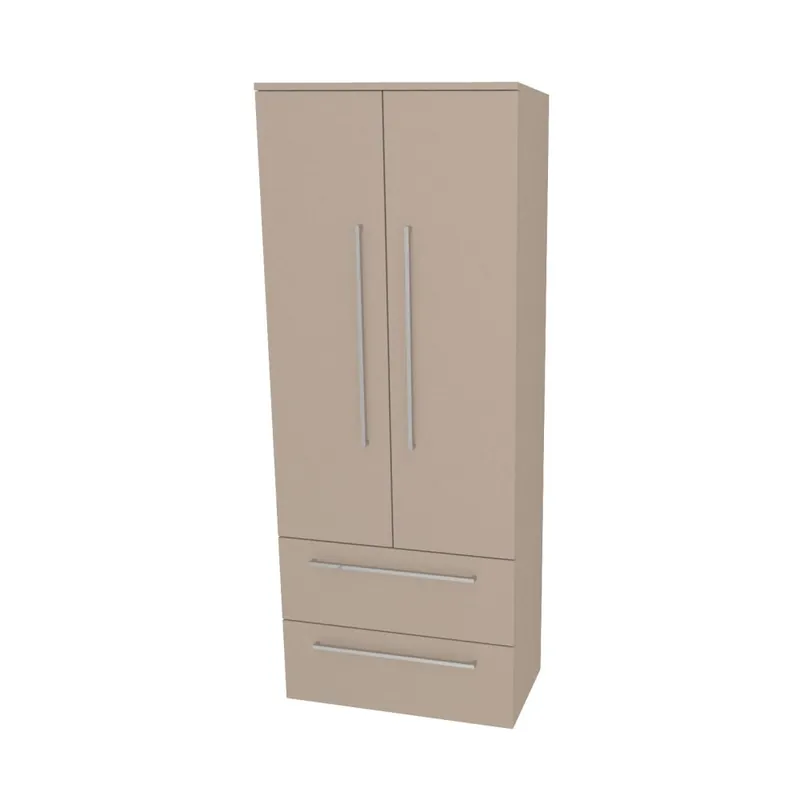 Značkový Mereo Bino, koupelnová skříňka vysoká 163 cm, dvojitá, Multidecor, Šedý kámen