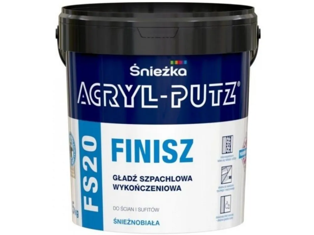 ACRYL-PUTZ® FS20 FINISH jemný stěrkový vyrovnávací tmel Nová Kolekce