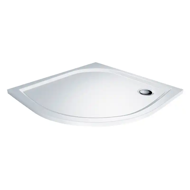 Nejlepší Cena Mereo Čtvrtkruhová sprchová vanička, 100x100x3 cm, R550, bez nožiček, litý mramor