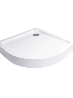 Mereo Čtvrtkruhová sprchová vanička R550, 90x90x14 cm, SMC, bílá, včetně nožiček a sifonu Akční Nabídka