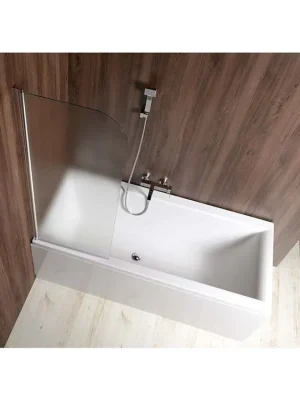 Značkový VILMA vanová zástěna 600x1400mm, chrom, levá, sklo matné - koupelny-sanita.cz