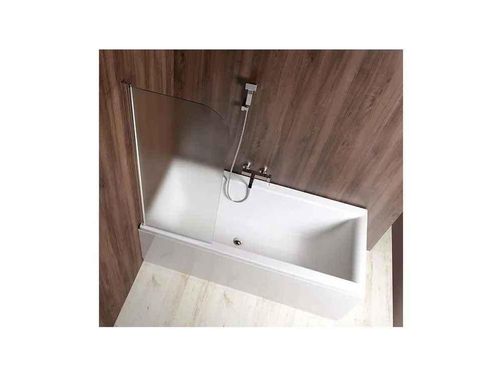 Značkový VILMA vanová zástěna 600x1400mm, chrom, levá, sklo matné - koupelny-sanita.cz