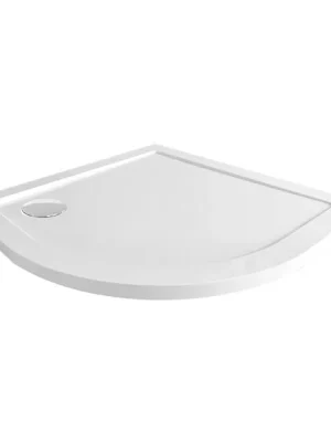 Tovární Cena Mereo Čtvrtkruhová sprchová vanička R550, 90x90x4 cm, SMC, bílá, včetně sifonu