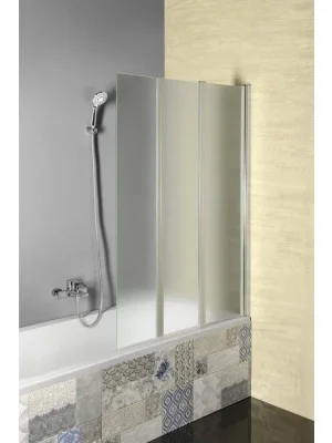 Cenová Bomba VANDA vanová zástěna skládací 1000x1400 mm, chrom, sklo matné
