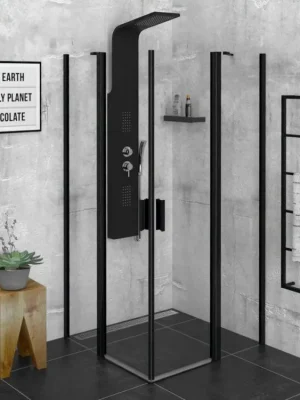 ZOOM BLACK čtvercová sprchová zástěna 900x900mm, čiré sklo Časově Omezené