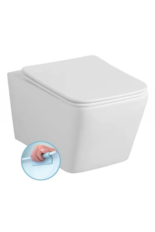 Sleva PORTO závěsná WC mísa, Rimless, 36x52 cm, bílá, PZ102WR