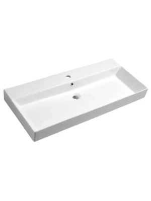 Oblíbený Sapho KARE 100 keramické umyvadlo nábytkové 98x46 cm, bílá, 17100
