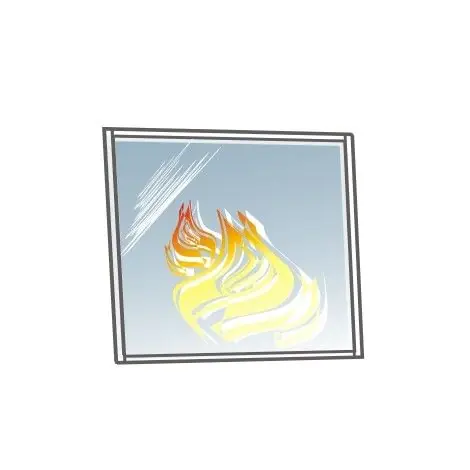 Značkový Krbové sklo - 450x210