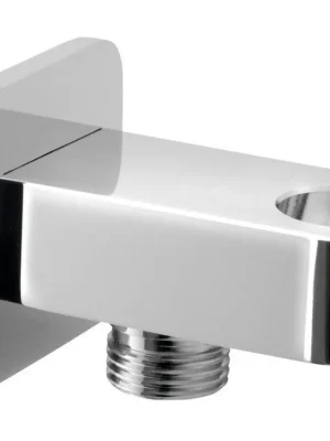 Expresní Doručení Držák sprchy hranatý, pevný, s vyústěním, chrom - koupelny-sanita.cz