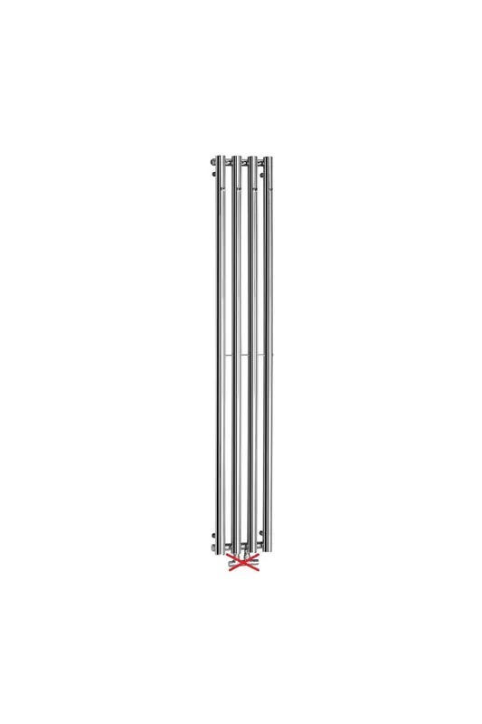 Sapho PILON otopné těleso 270x1800 mm, se čtyřmi háčky pro ručník, chrom, IZ120T Akce
