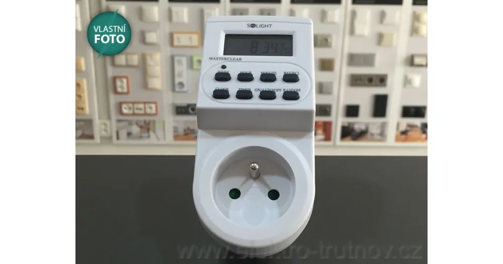 Rychlé Dodání GETI EF1 časovač týdenní digitální do zásuvky - časově spínaná zásuvka