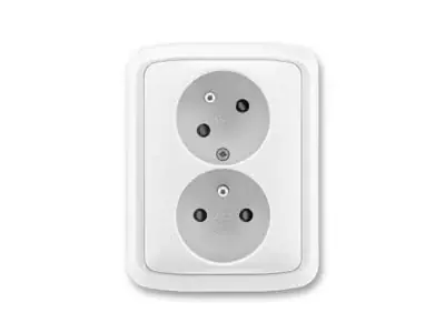 Dvojzásuvka ABB Tango 5513A-C02357 B Vysoce Kvalitní