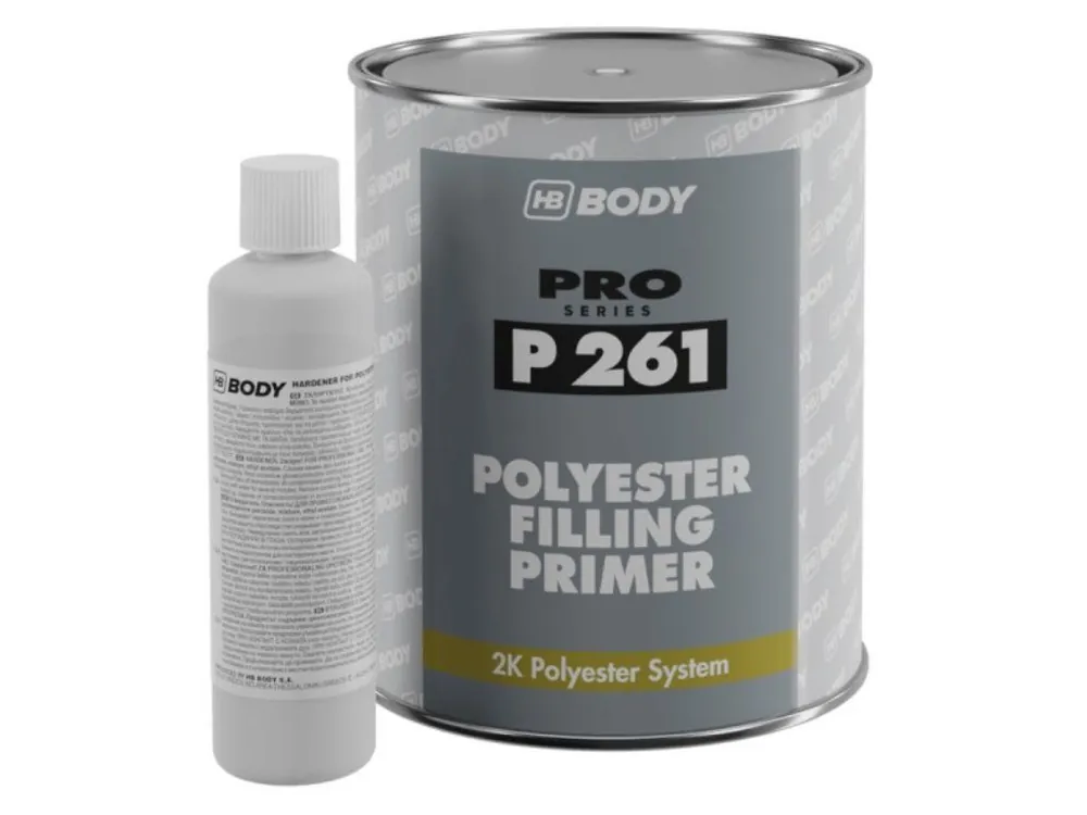Nejlepší Volba BODY PRO P 261 2K POLYESTER FILLING PRIMER stříkací základový plnič a tmel, žlutý, 1 l