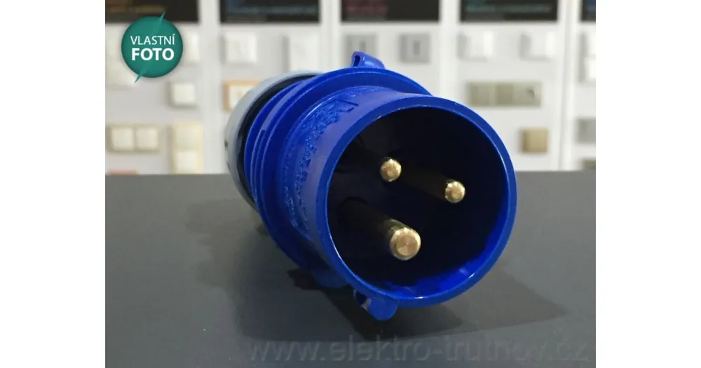 PCE 013-6L vidlice  na kabel 230V 16A 3pólová IP44 Originální