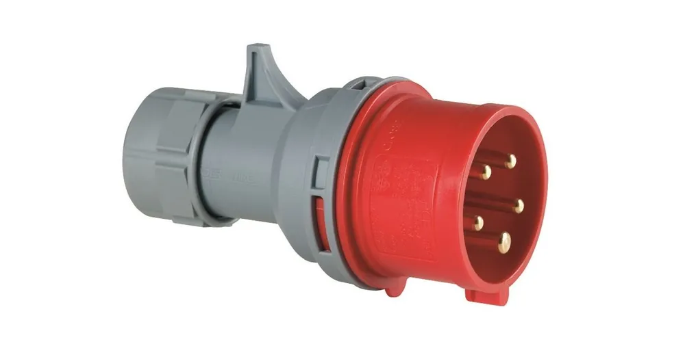 Akce PCE 025-6TT vidlice na kabel 32A 5pólová 400V IP44 bezšroubové svorky