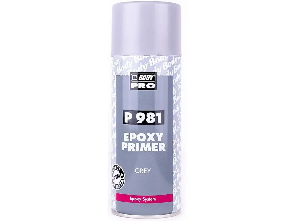 Výhodná Nabídka BODY PRO P 981 1K EPOXY PRIMER Rychleschnoucí antikorozní epoxidový základ ve spreji 400 ml, šedý
