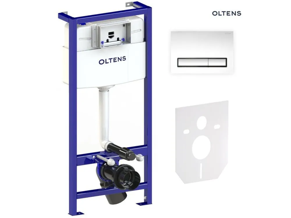 Značkový Set Oltens Triberg Torne 5v1 podomítková konstrukce se splachovacím tlačítkem, lesklý chrom 58300100