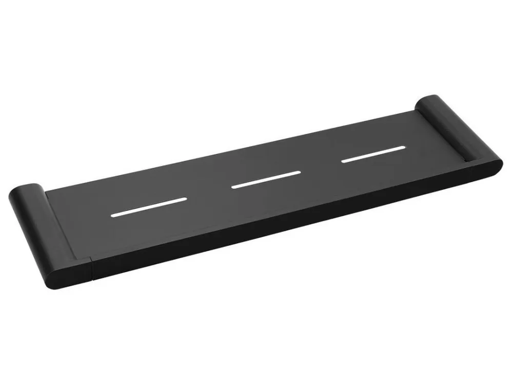 Značkový FLORI polička 508x25x127mm, černá mat - koupelny-sanita.cz