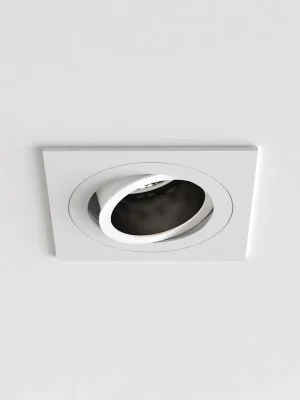 Downlight svítidlo Pinhole Slimline Square nastavitelné protipožární 6W GU10 bílá - ASTRO Lighting Sezónní Sleva