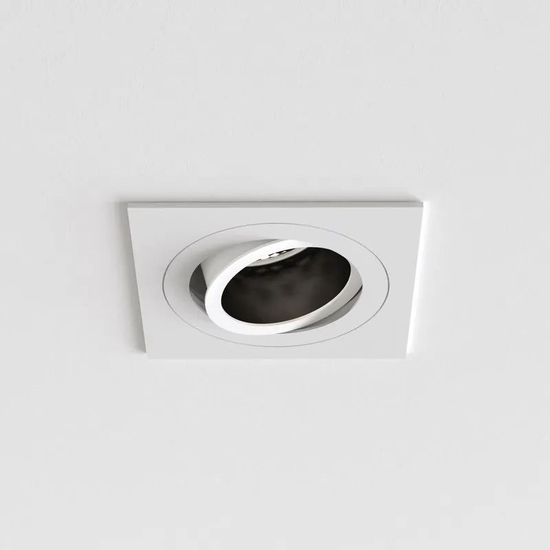 Downlight svítidlo Pinhole Slimline Square nastavitelné protipožární 6W GU10 bílá - ASTRO Lighting Sezónní Sleva