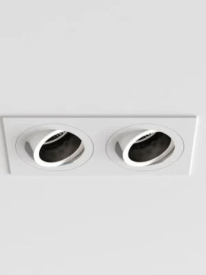 Tovární Cena Downlight svítidlo Pinhole Square Twin nastavitelné 2x6W GU10 bílá - ASTRO Lighting