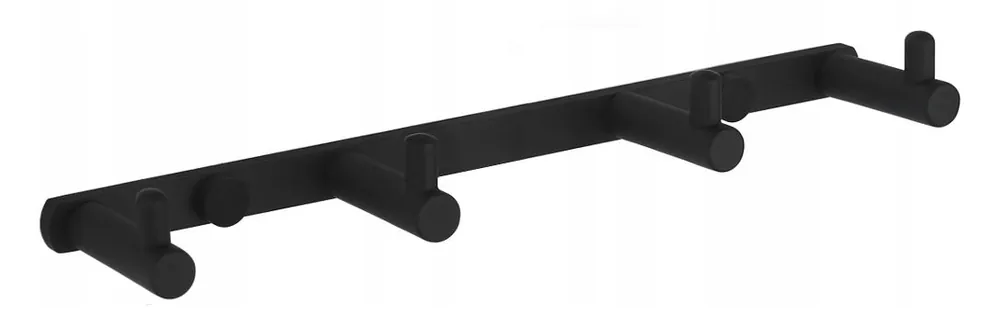 Značkový Koupelnový věšák na ručníky MAXMAX MEXEN se 4 háčky - kulatý - černý, 709164-70