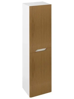 MEDIENA skříňka vysoká 35x140x30cm, 2x dvířka, levá/pravá, bílá mat/dub natural Víkendová Akce