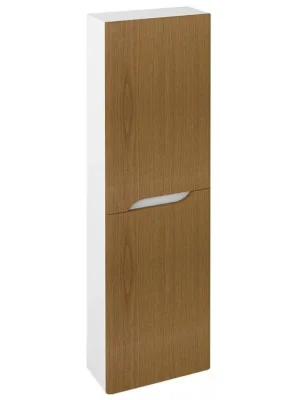 MEDIENA skříňka vysoká 40x140x20cm, 2x dvířka, levá/pravá, bílá mat/dub natural Autentický